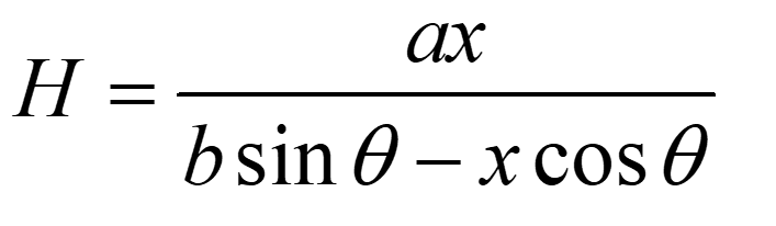 三角测距直射公式